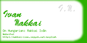 ivan makkai business card