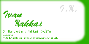 ivan makkai business card